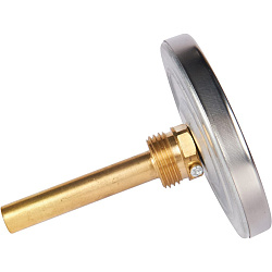 Термометр бим. 1/2"  Ду80 120С с погружной гильзой 75мм ROMMER