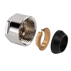 Набор евроконусы 15 мм*3/4"  для приборной трубки (2шт) + отражатели (2 шт) Хром Royal Thermo