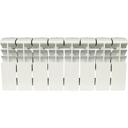 Радиатор алюминиевый Rommer Plus 200 8 секций RAL9016