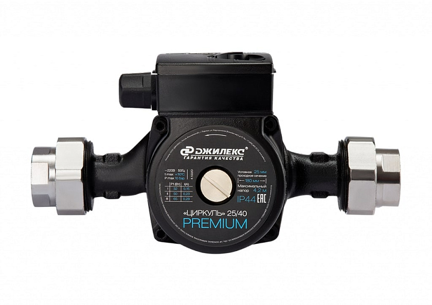Насос циркуляционный 25/40-180 с гайками ЦИРКУЛЬ PREMIUM Джилекс