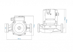 Насос циркуляционный 32/80-180 с гайками ЦИРКУЛЬ PREMIUM Джилекс 