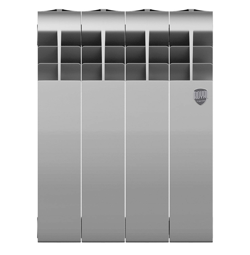 Радиатор биметаллический BiLiner 350/4 секции серебро ROYAL THERMO