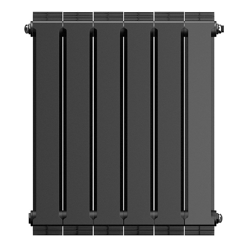Радиатор биметаллический PIANOFORTE 500/6 секций черный ROYAL THERMO