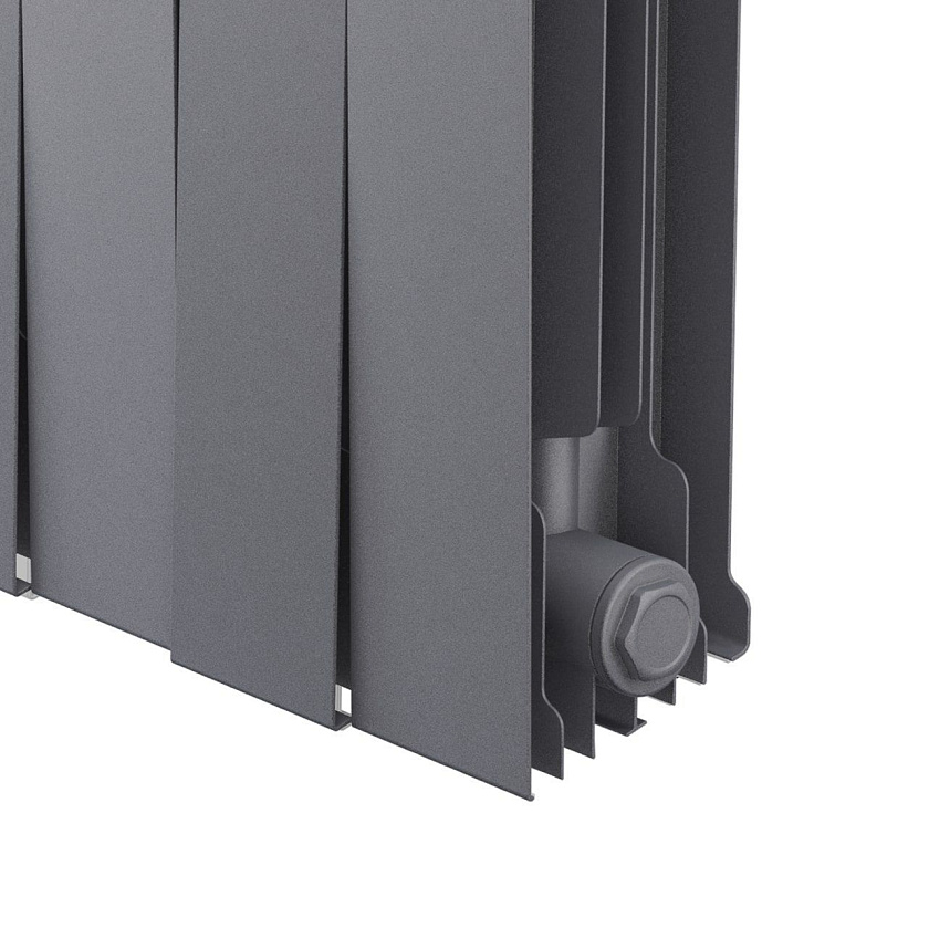 Радиатор биметаллический PIANOFORTE 500/8 секций серебро ROYAL THERMO