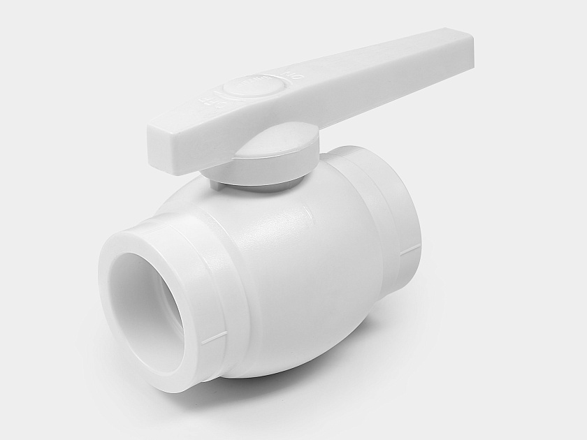 Кран шаровый 50 ППР белый Контур