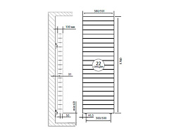 Радиатор биметалл PIANOFORTE TOWER/Bianco Traffico 500/22 секц.