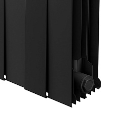 Радиатор биметаллический PIANOFORTE 300/12 секций черный ROYAL THERMO