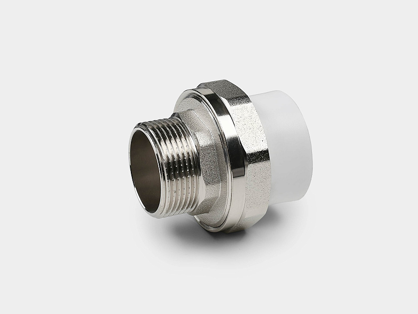 Резьбовое соединение НР 40х11/4 ECO ППР белый Контур