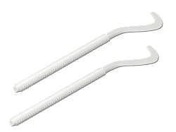 Крюк радиаторный прямой 7,2х170мм белый (2 шт в комплекте) Royal Thermo