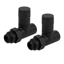 Комплект для радиаторов 1/2" прямой черный PIANO RTE 56.0011 Royal Thermo  
