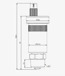 Автовоздушник 1/2" с отсечным клапаном Afriso