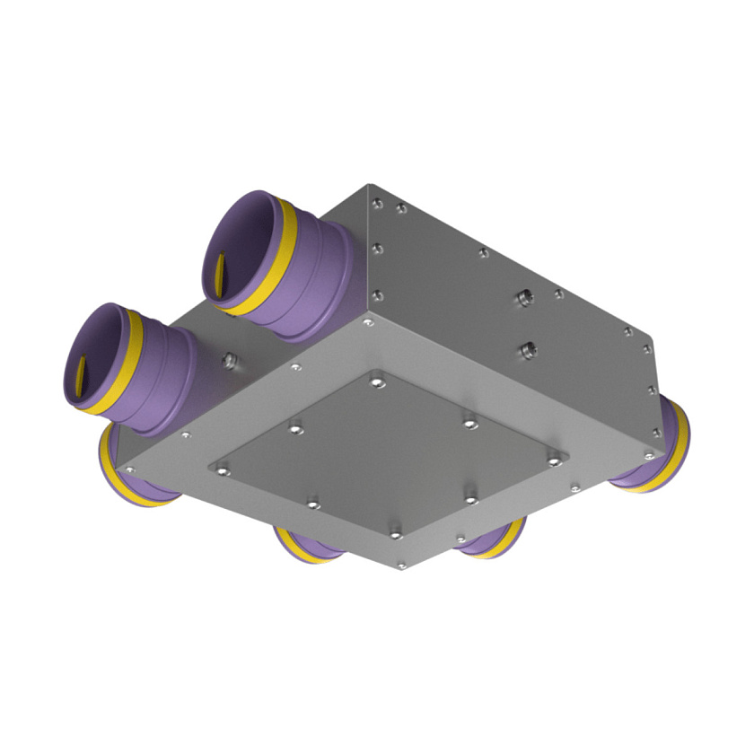Коллектор KVF 125/75x6 металлический концевой на 6 выходов Provent