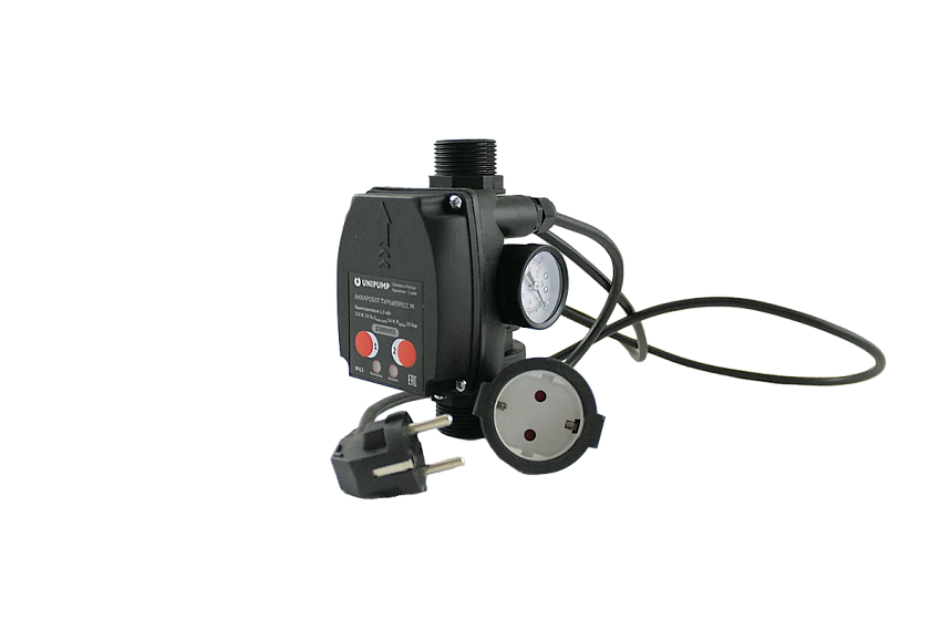 Блок управления насосом ТУРБИПРЕСС М с вилкой и розеткой UNIPUMP