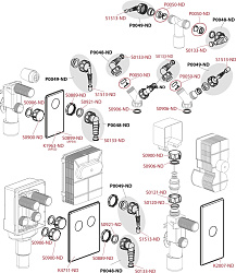 Сифон для стиральной машины Alcaplast APS4 под штукатурку, белый