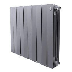 Радиатор биметаллический PIANOFORTE 500/10 секций серебро ROYAL THERMO