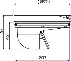 Гидрозатвор сухой APV0030 ALCAPLAST 