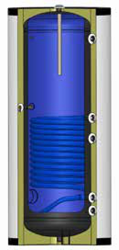 Бойлер косвенного нагрева напольный с 1 теплообменником ЭВАН WBT-HT-200 200 л