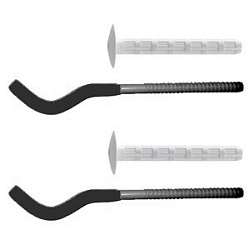 Крюк радиаторный прямой 2 шт в комп 7,2х170мм ЧЕРНЫЙ Royal Thermo 