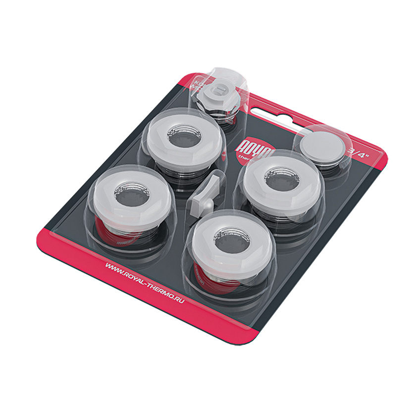 Комплект 1/2 б/кроншт  для радиаторов БЕЛЫЙ RT1/2W Royal Thermo
