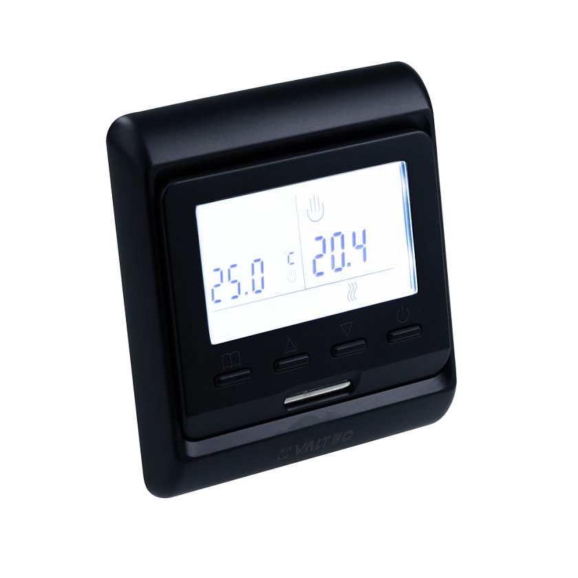 Хронотермостат электронный комнатный с датчиком температуры пола ( черный)   