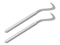 крюк радиаторный прямой 2 шт в комп 7,2х170мм серебристые Royal Thermo 