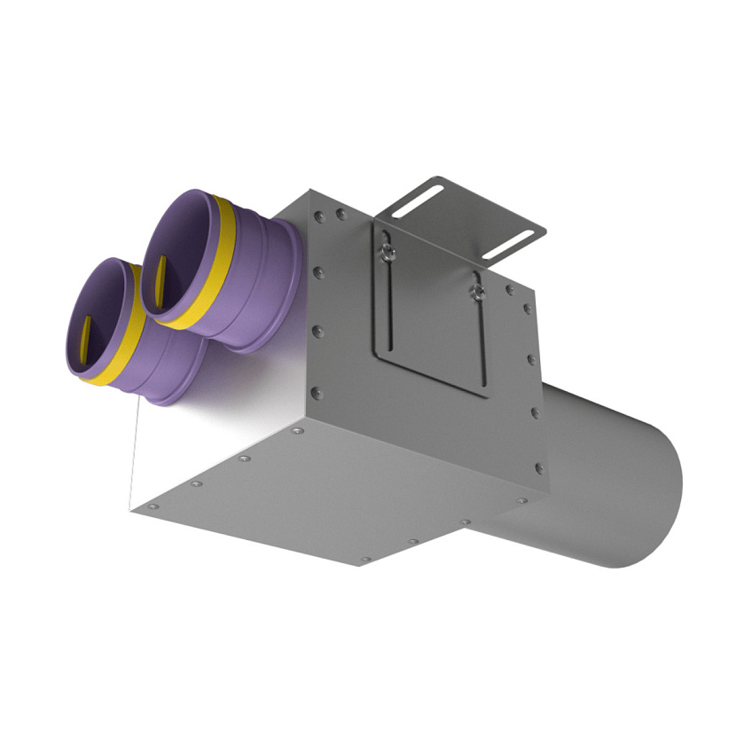 Адаптер (пленум) VPD 125/75x2 прямой круглый на 2 выхода Provent