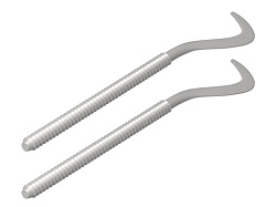 крюк радиаторный прямой 2 шт в комп 7,2х170мм серебристые Royal Thermo 