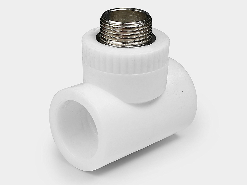 Тройник 32х1/2" НР ППР белый Контур