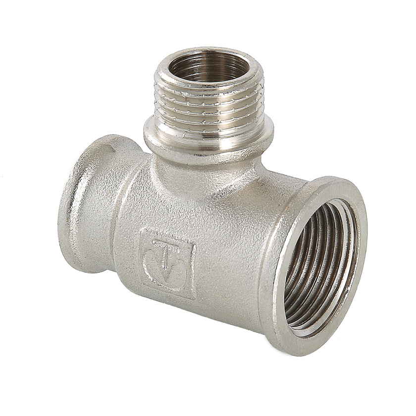 Тройник 3/4"в х 1/2"нр х 1/2"в хром 