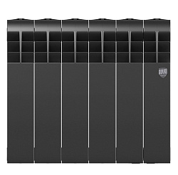 Радиатор биметаллический BiLiner 350/6 секций черный ROYAL THERMO