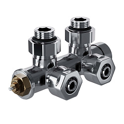Узел нижнего подключения радиаторов 1/2" угловой Хром Design Pro М30х1,5 Royal Thermo Узел нижнего подключения радиаторов 1/2" угловой Хром Design Pro М30х1,5 Royal Thermo