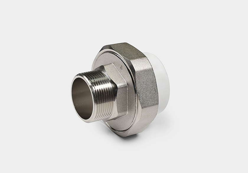 Резьбовое соединение НР 50х11/2 усил. ППР белый Контур