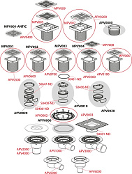 Трап 105/105/50 гориз., комбинированный гидрозатвор ALCAPLAST
