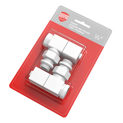 Комплект для радиаторов 1/2" угловой белый CUBE RTE 56.0007  Royal Thermo  