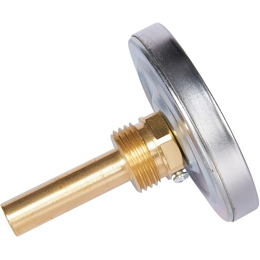 Термометр бим. 1/2"  Ду63 120С с погружной гильзой 50мм ROMMER