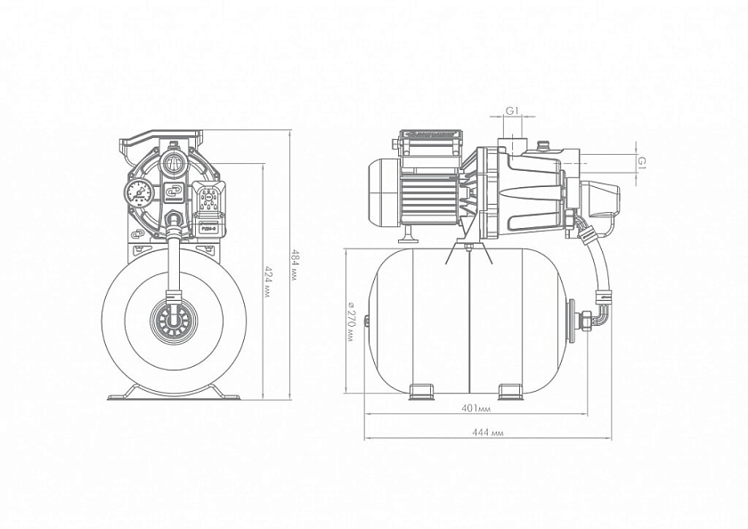 Насосная станция ДЖАМБО  55/35 П-18 (2.0) Джилекс 