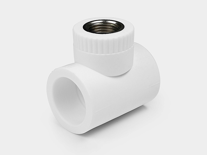 Тройник 32х1" ВР ППР белый Контур