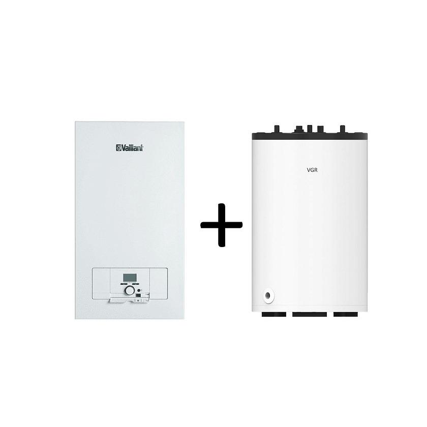 Котел электрический настенный одноконтурный Vaillant eloBLOCK VE 12 кВт/14, одноконтурный + бойлер 120л VIH R CN 120 + датчик бойлера