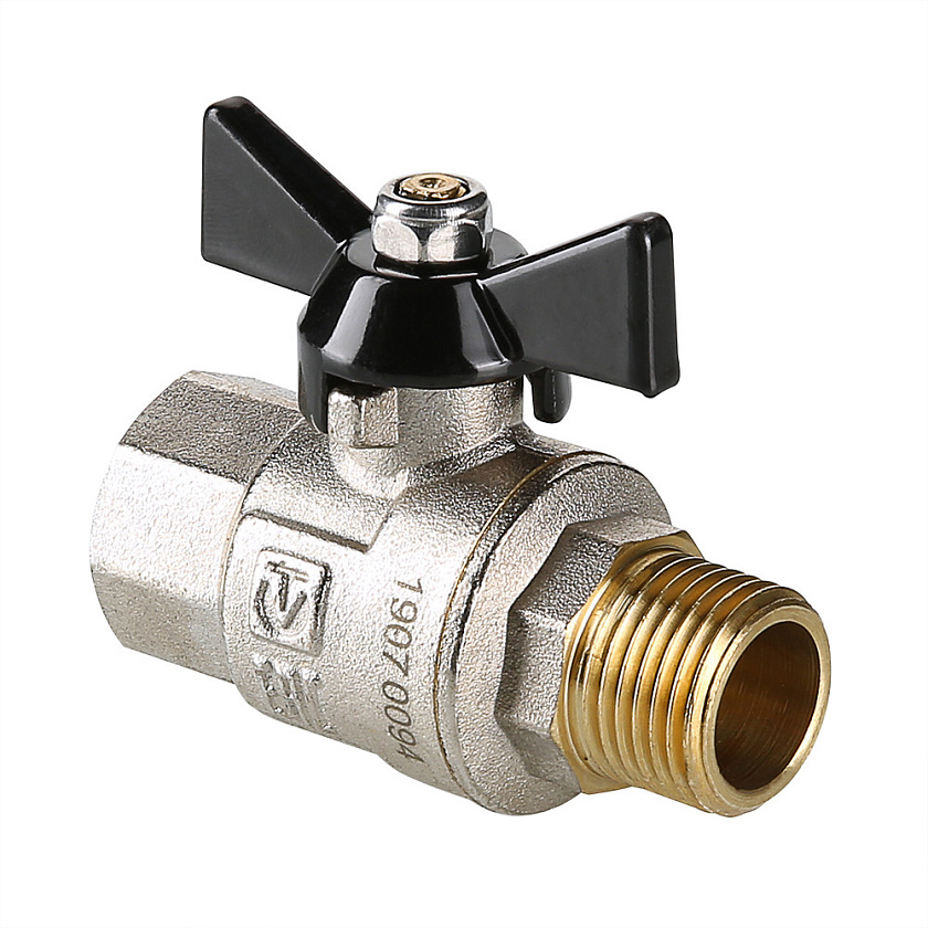 Кран шаровый 1/2" в/н ручка бабочка PERFECT  