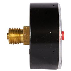Манометр 1/4" 4 бар Ду 50 заднее подключение с указателем предела ROMMER