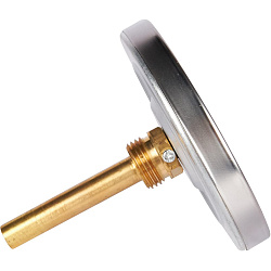 Термометр бим. 1/2"  Ду100 120С с погружной гильзой 75мм ROMMER