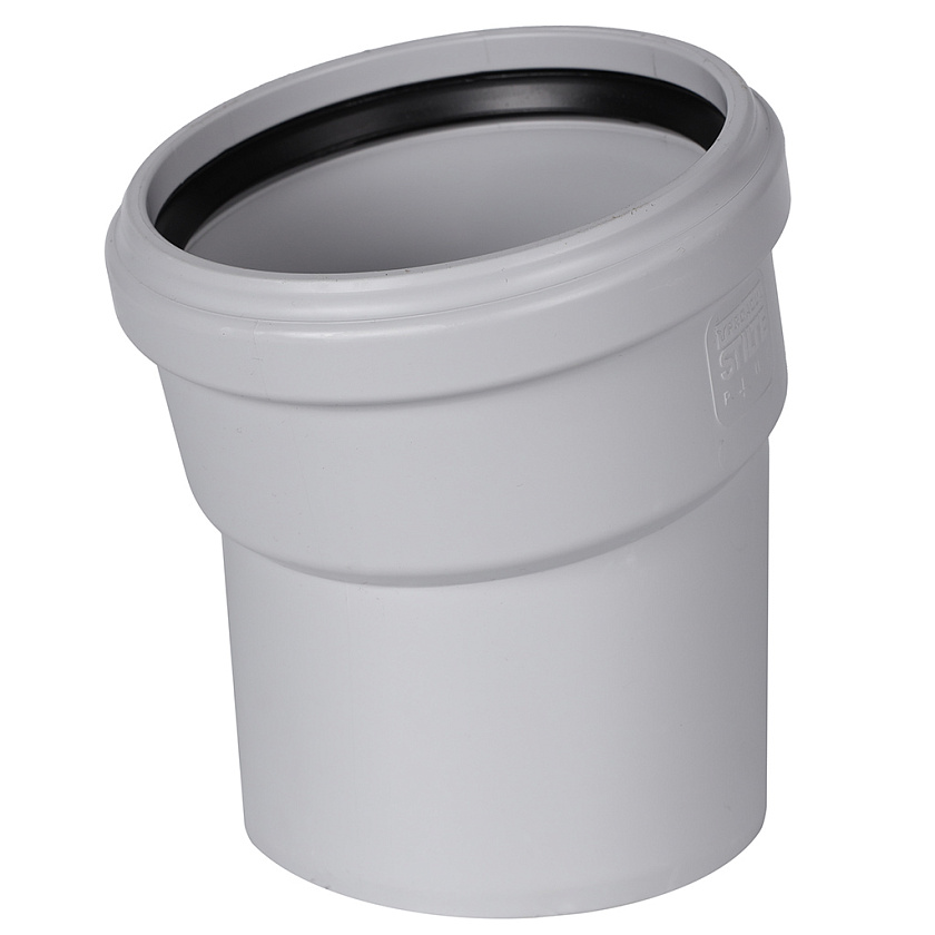 Отвод 110/15 для бесшумной канализации из ПП STOUT  