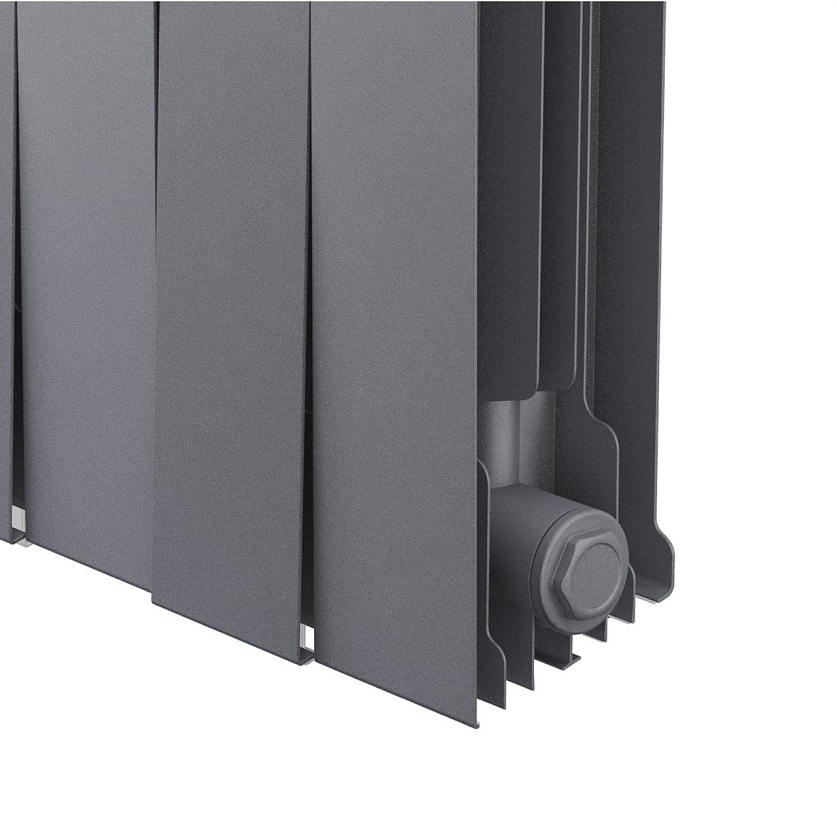 Радиатор биметаллический PIANOFORTE 500/10 секций серебро ROYAL THERMO