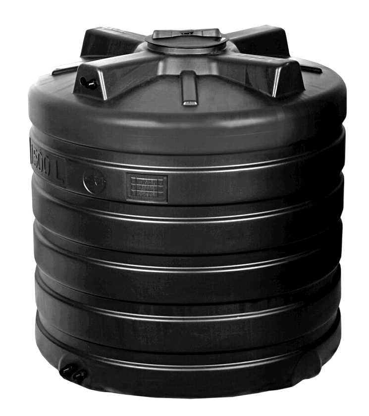 Бак 1000 AТV (черный) с поплавком Aquatech 1125*1150 мм