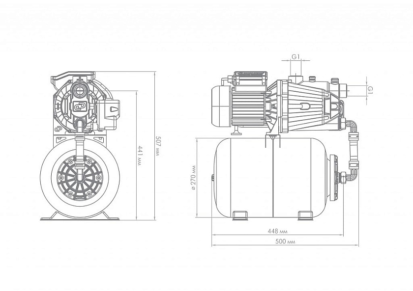 Насосная станция ДЖАМБО 70/50 П-24 (2.0) Джилекс 