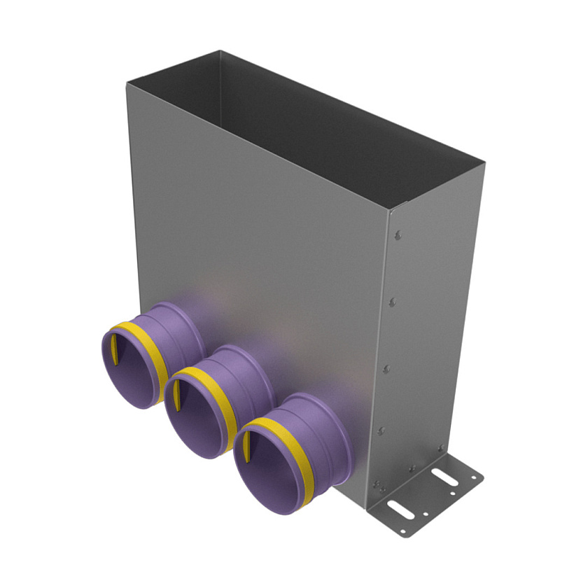 Адаптер (пленум) VPF 300x100/75x3 напольный на 3 выхода Provent