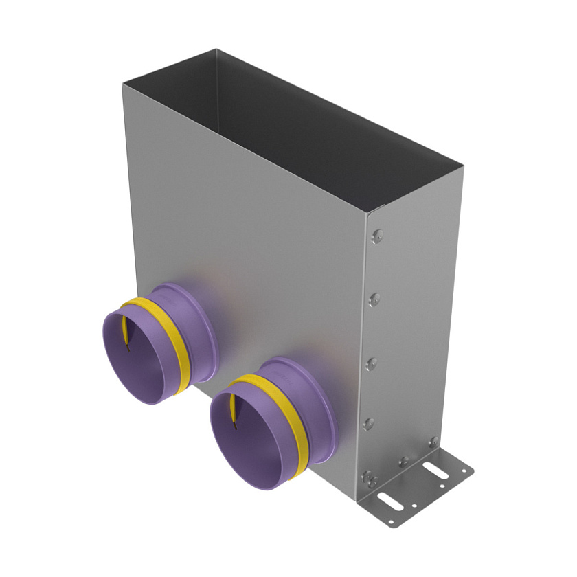 Адаптер (пленум) VPF 300x100/90x2 напольный на 2 выхода Provent