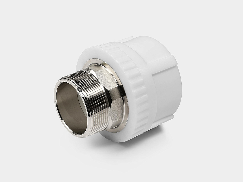 Переход 63х2" НР ППР белый Контур