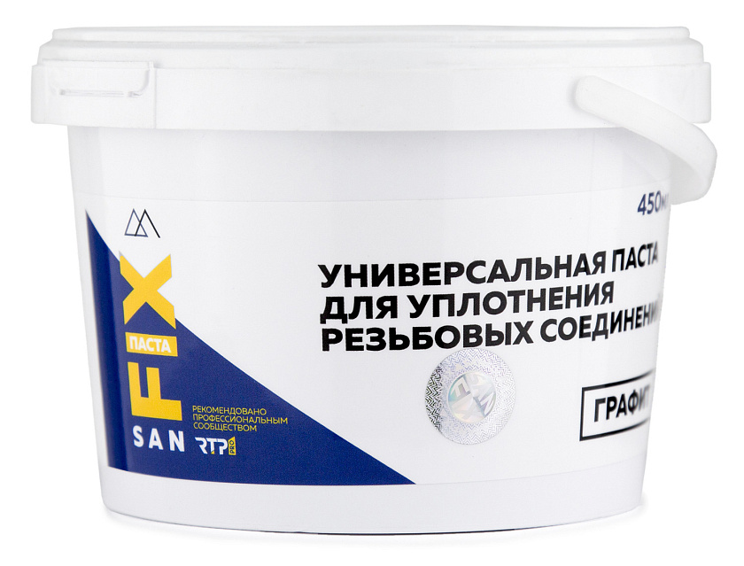 Паста для резьбовых соединений 450 мл графит (для льна) SANFIX
