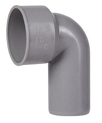 Отвод канализационный 50/90 сифонный (переход на металлический сифон) HTSW серый Ostendorf